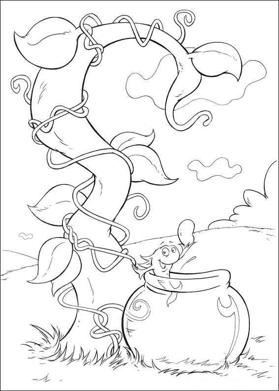 Plansa de colorat cu Cat in the hat 82 85